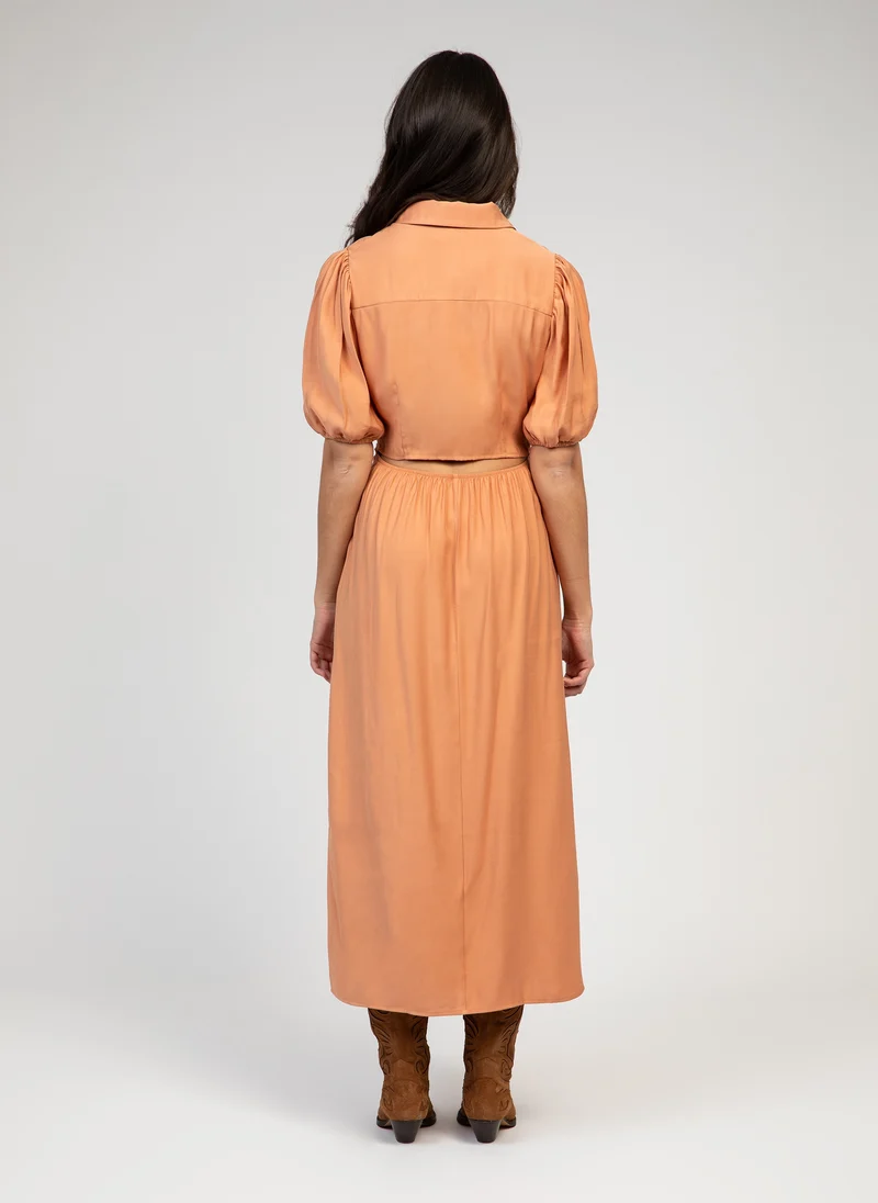 ROBE MIDI MALIDA terracotta