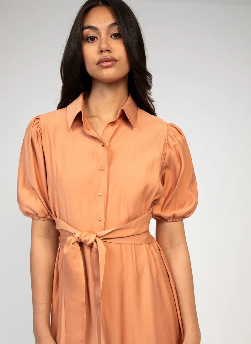 ROBE MIDI MALIDA terracotta