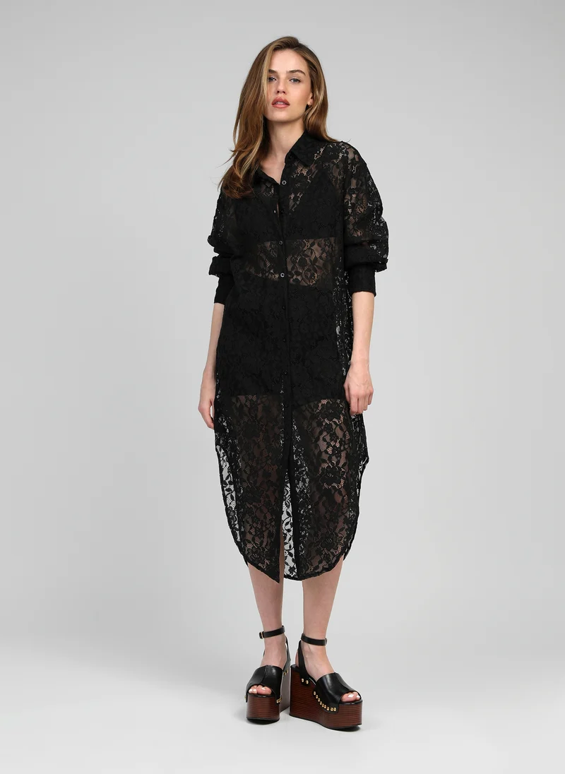 ROBE MIDI EOLE noir
