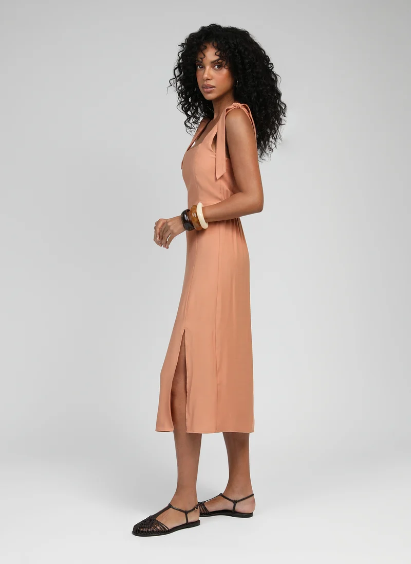 ROBE MIDI MANTA terracotta