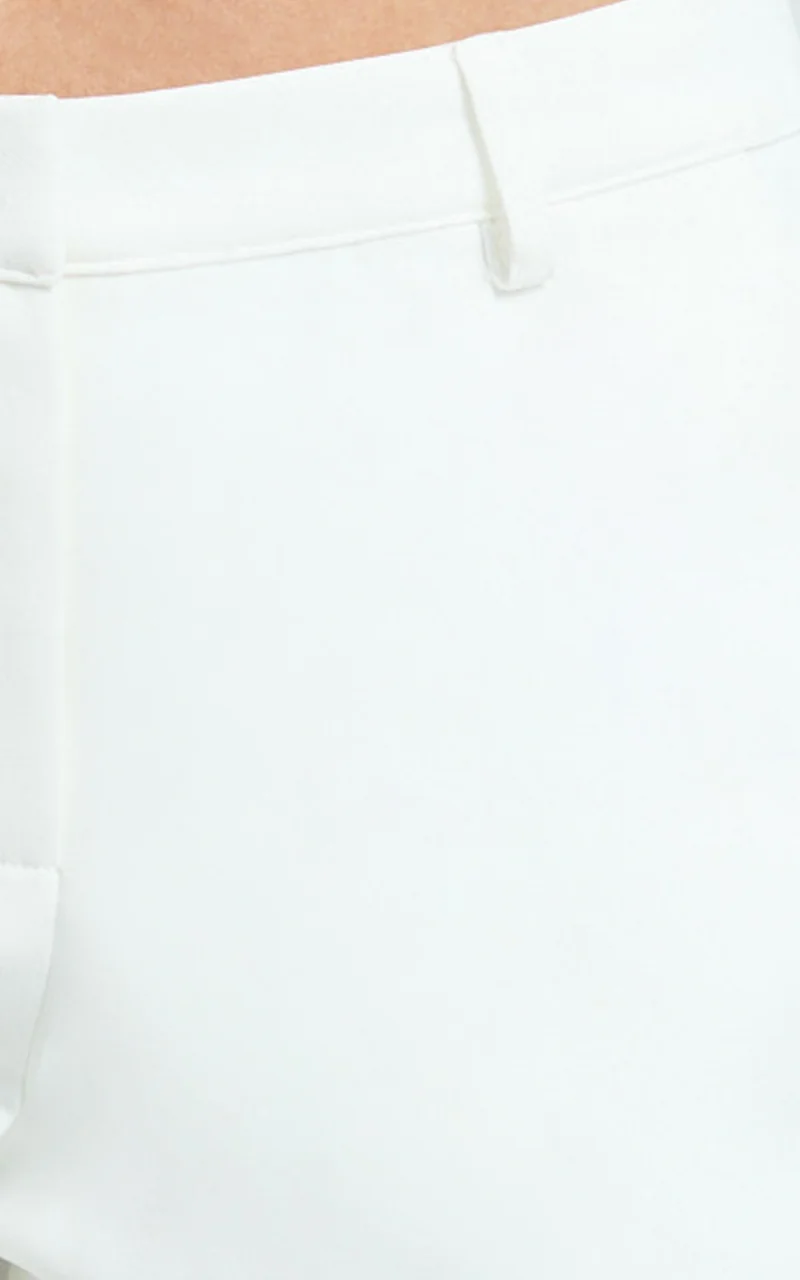 Aimee Shorts - Side Pocket Short Shorts in White
