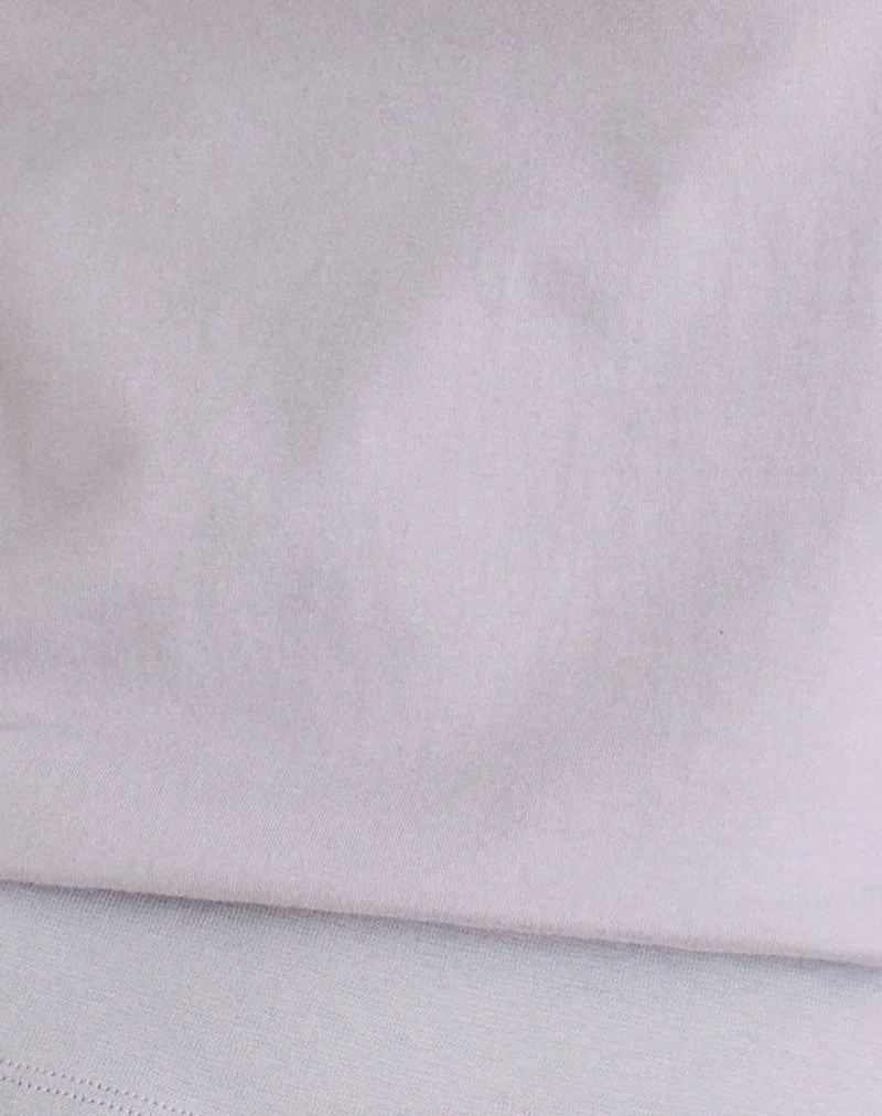 Yacin Slouchy Top in Silver