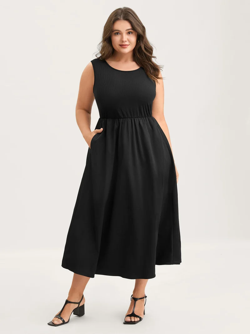 Backless Waist-Defining Tie Midi Dress