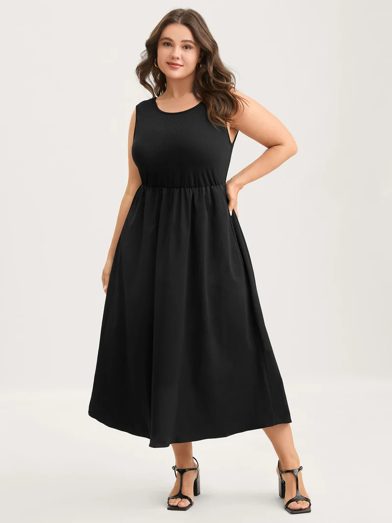 Backless Waist-Defining Tie Midi Dress