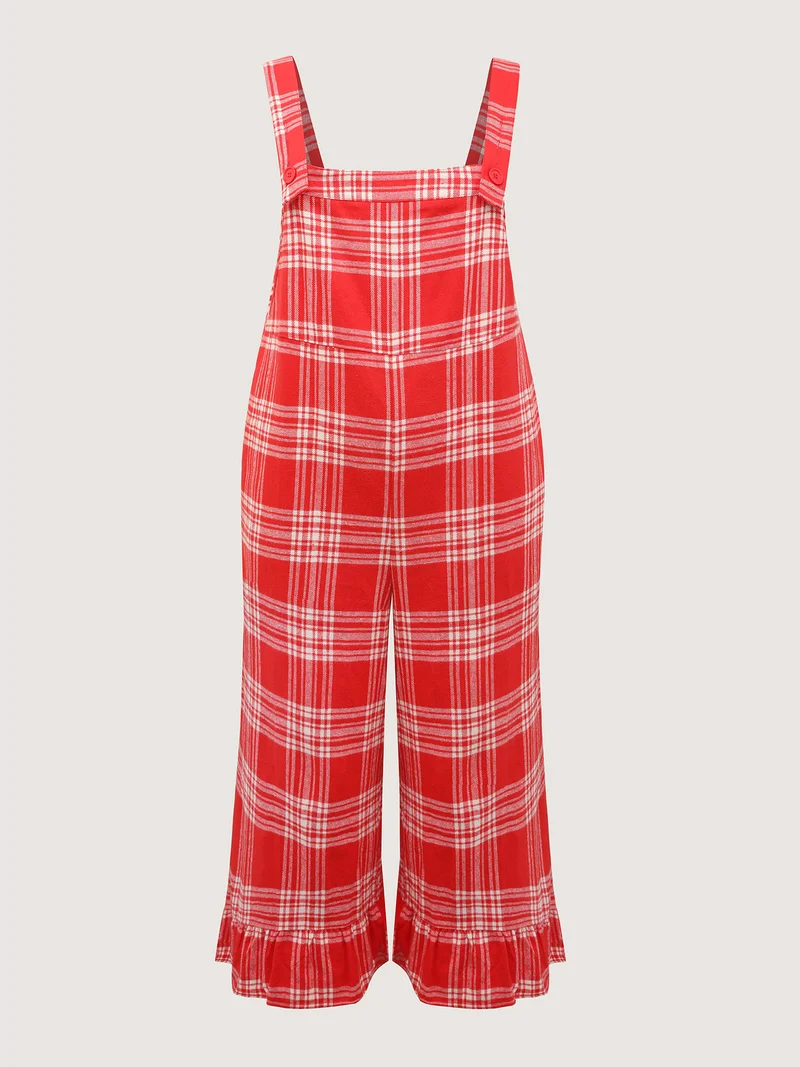 Pure Cotton Adjustable Overall Strap Sleep Jumpsuit