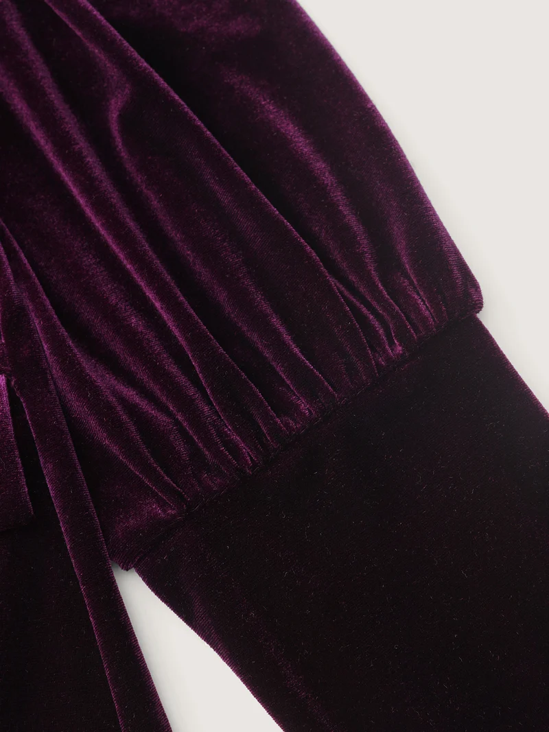 Velvet Stretchy Button Blazer Midi Dress