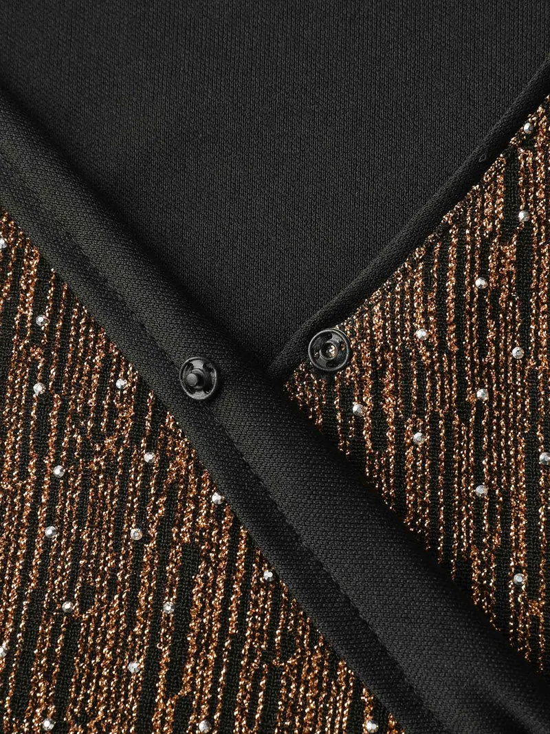 Rhinestone Stretchy Waist Drape Tank Top