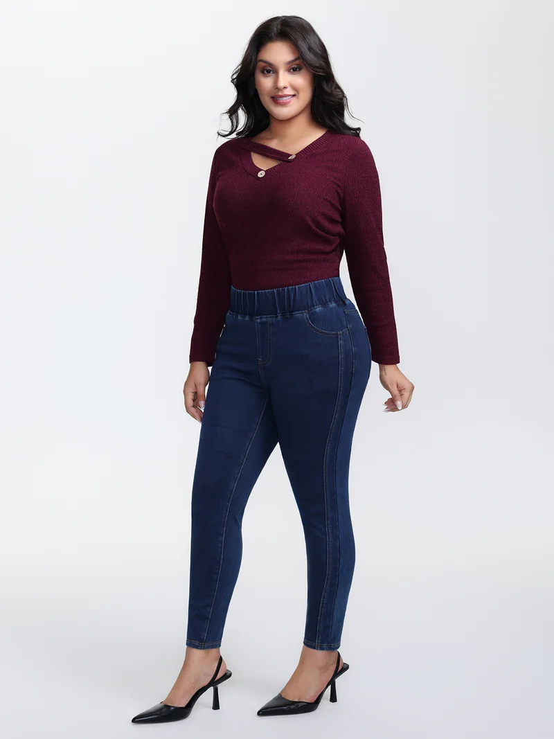 Supersoft Stretchy Skinny-Fit Knit Jeans