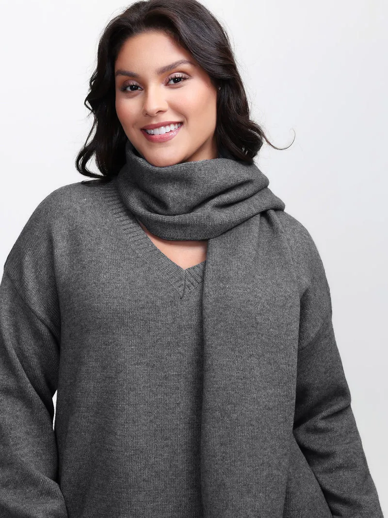 Supersoft Two-Piece Scarf Cozy Pullover