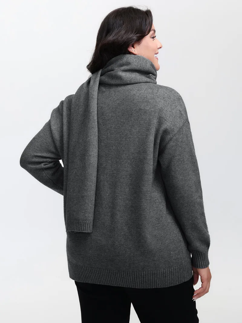Supersoft Two-Piece Scarf Cozy Pullover