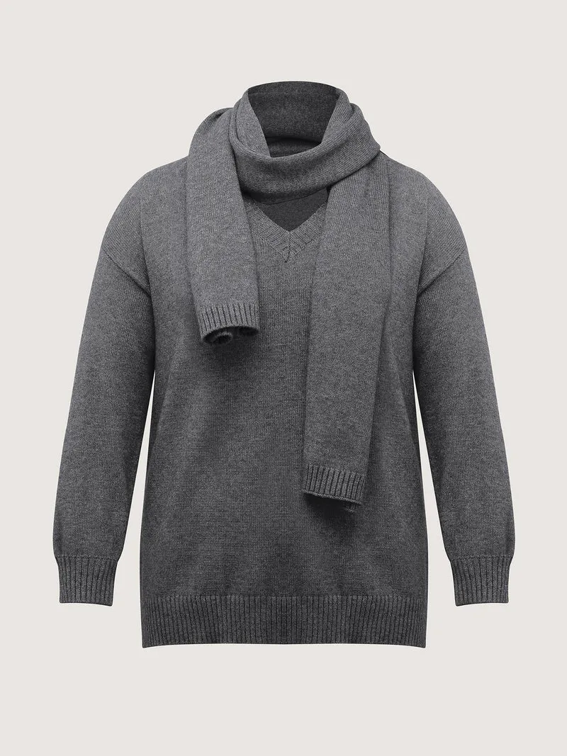 Supersoft Two-Piece Scarf Cozy Pullover
