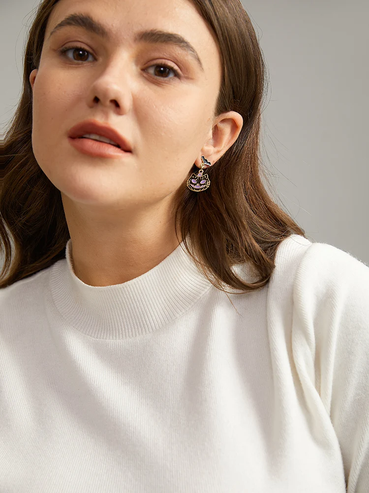 Halloween Cat Pendant Earrings