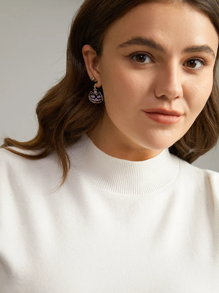 Halloween Cat Pendant Earrings