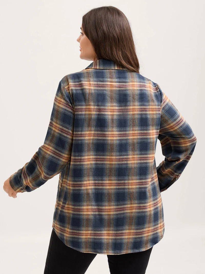 Plaid Print Button Down Shirt