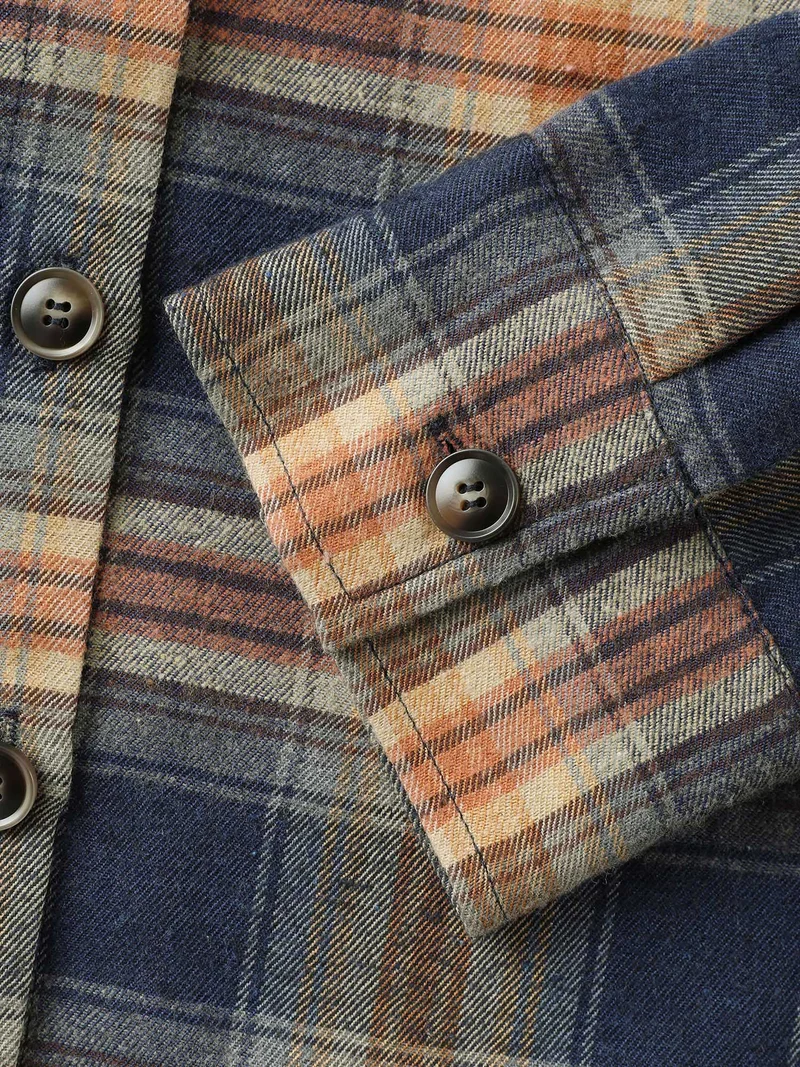 Plaid Print Button Down Shirt