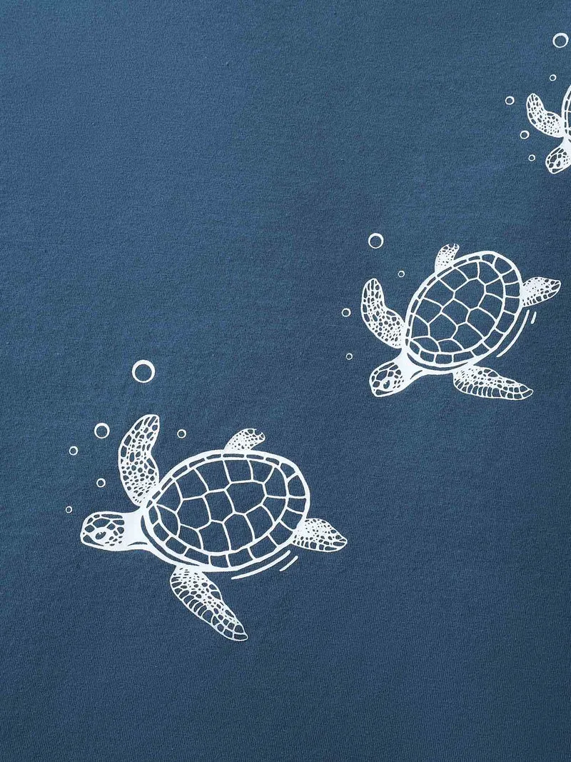 Turtle Print V-Neck Tank Top