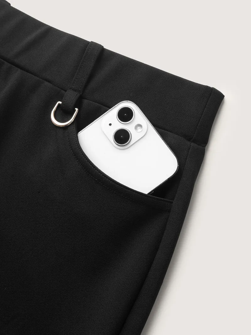 Pull-On Solid Bootcut Pants