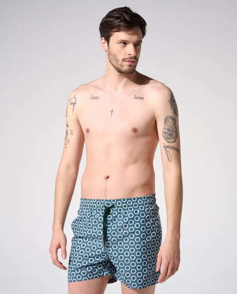 Short de bain imprimé recyclé