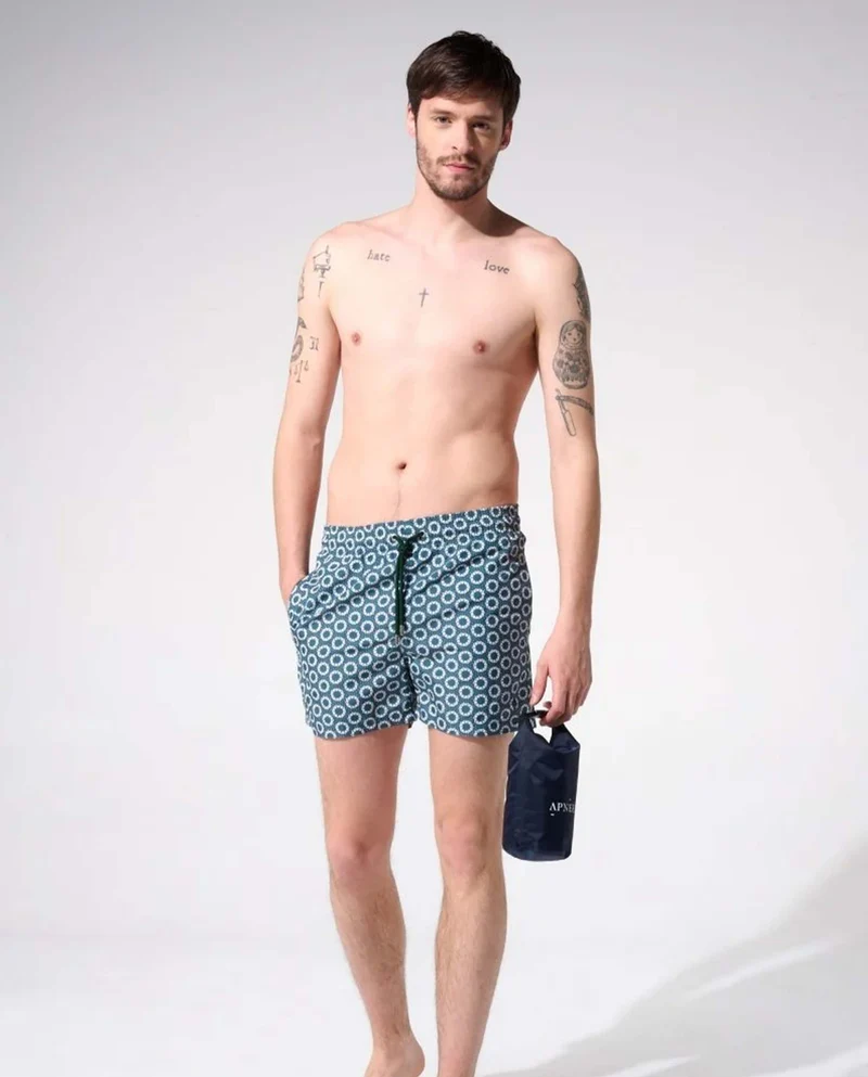 Short de bain imprimé recyclé