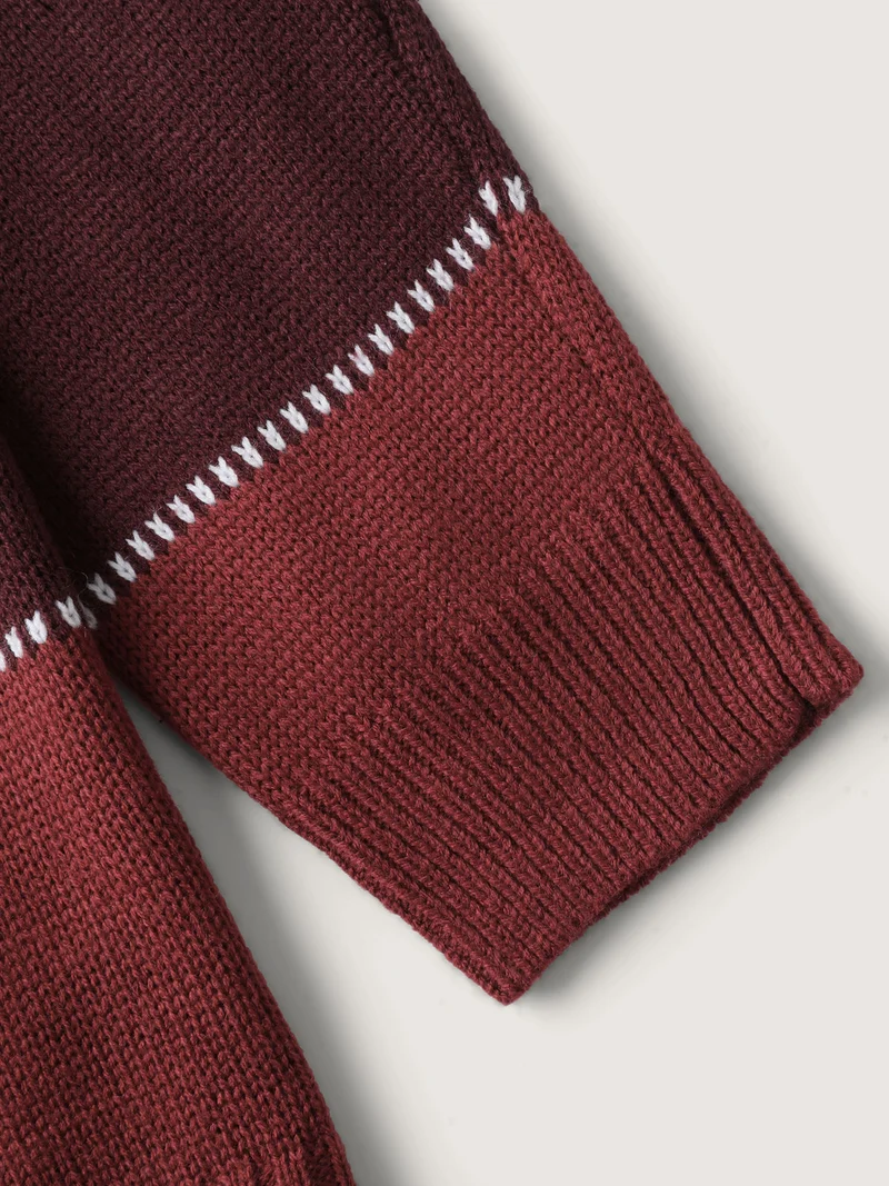 Color Block Striped Contrast Pullover