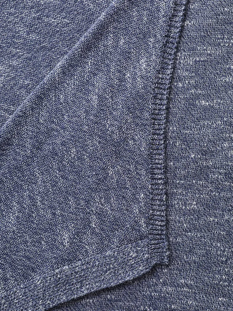 Heather Tab Sleeve Irregular Hem Knit Cardigan