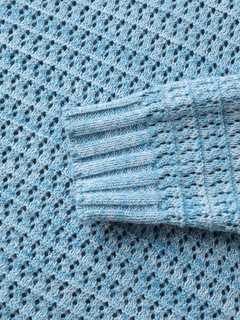 Textured Woven Color Blend Pullover