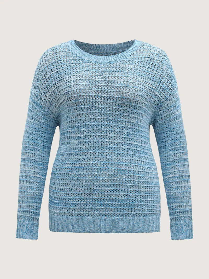 Textured Woven Color Blend Pullover