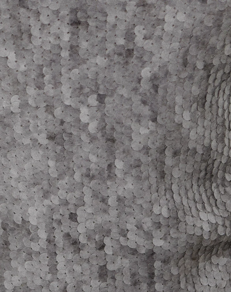 Débardeur Qian Scoop, motif « Disc » à paillettes argentées