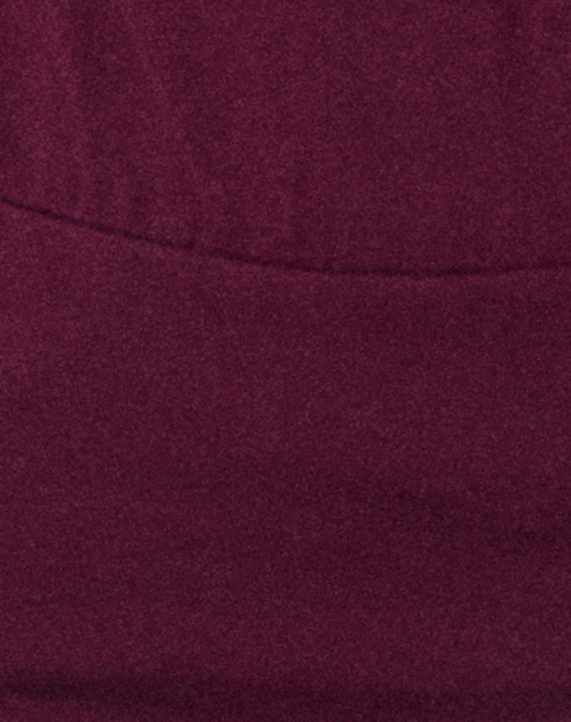 Haut Krystle à grande ouverture en forme de trou de serrure, couleur violet foncé