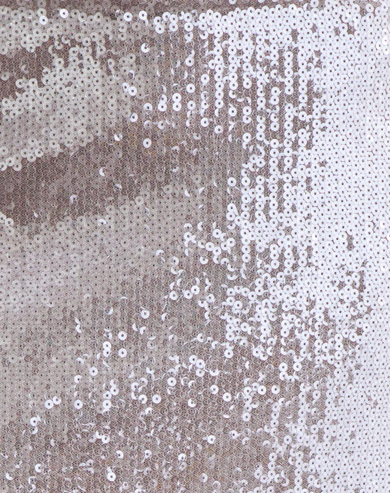 Mini-jupe Asher A-Line en paillettes mauves