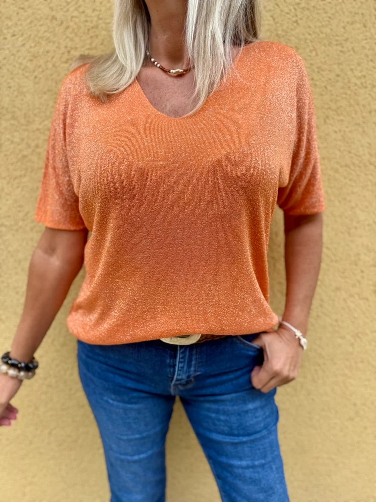Teeshirt brillant Julio orange