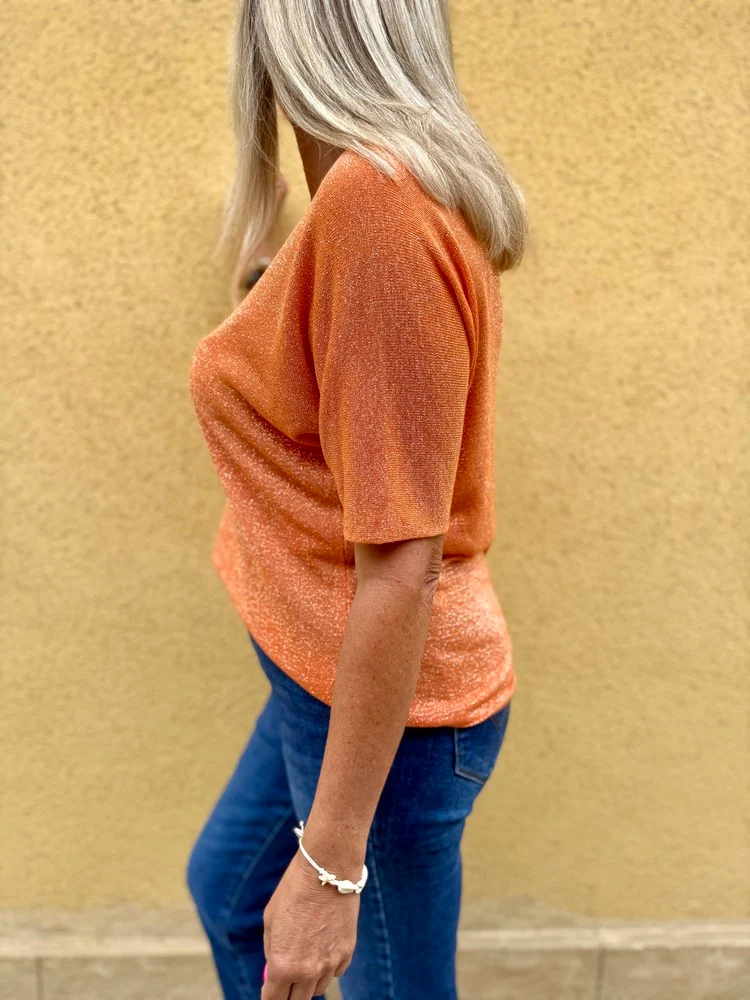 Teeshirt brillant Julio orange