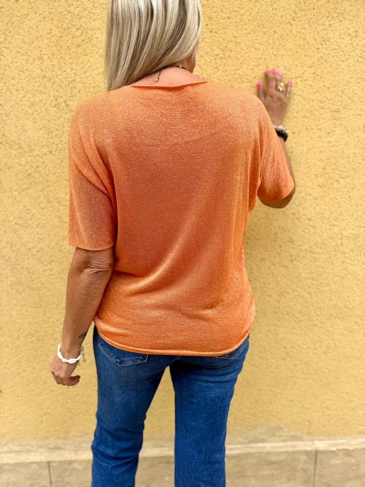 Teeshirt brillant Julio orange