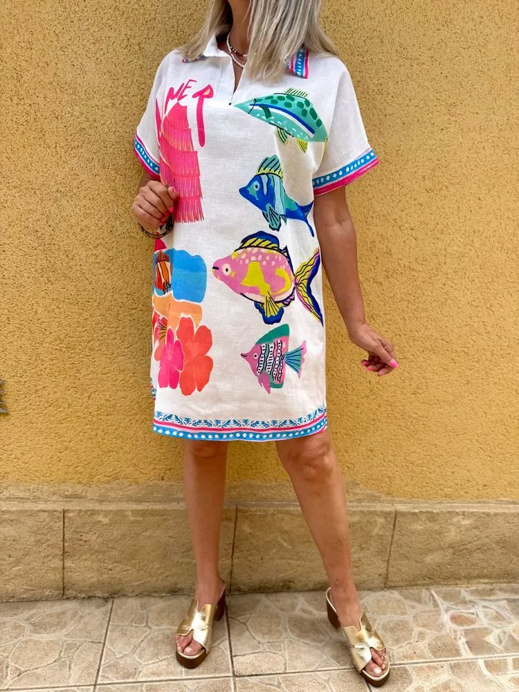 Robe en viscose et lin Lina Summer