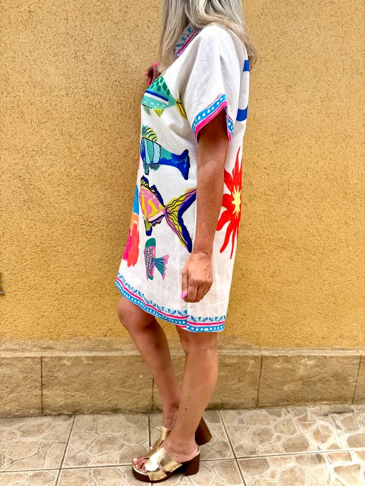 Robe en viscose et lin Lina Summer