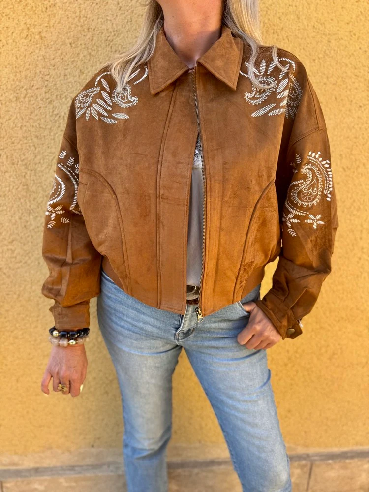Blouson brodé Nico