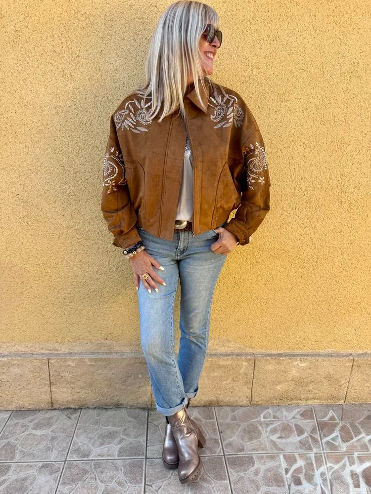 Blouson brodé Nico