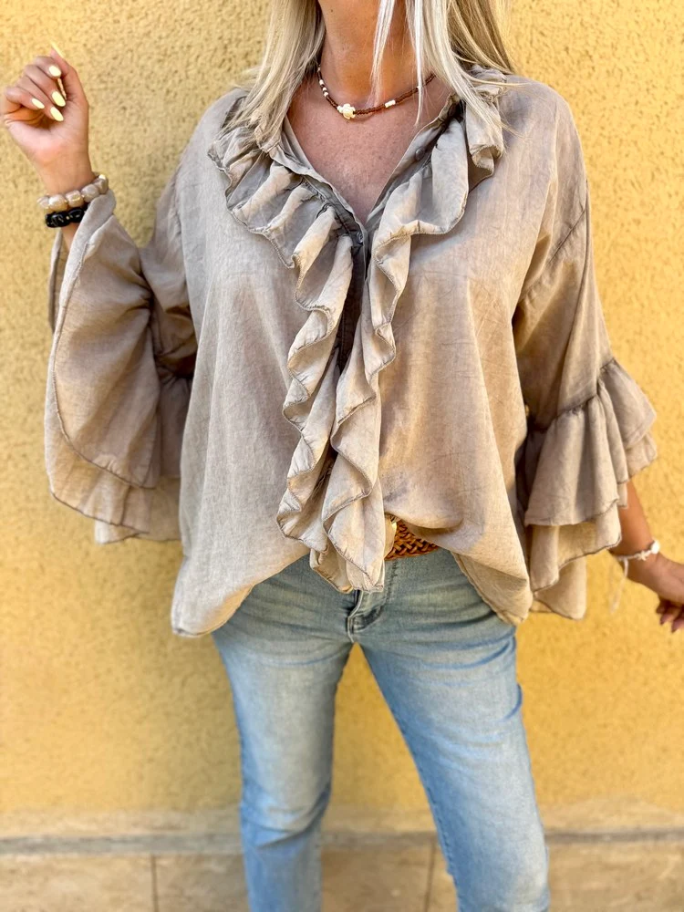 Chemise Lolita taupe