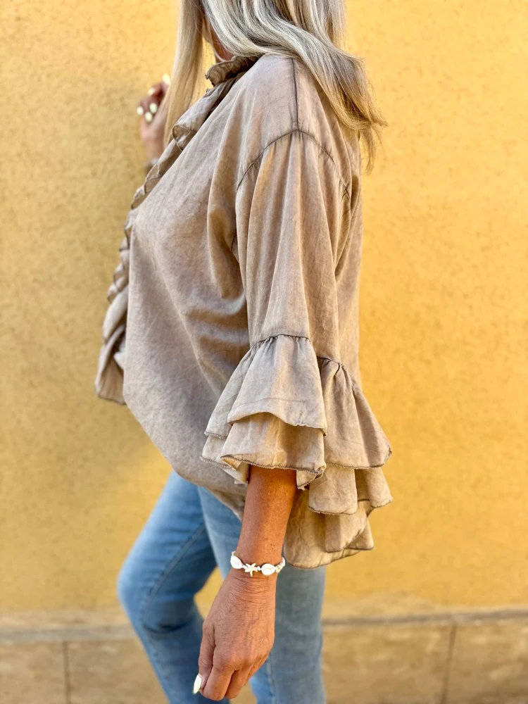 Chemise Lolita taupe