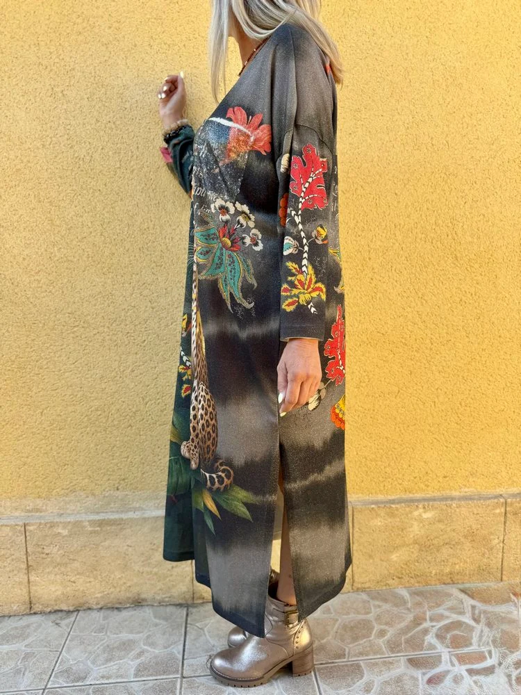 Robe imprimée Valentina Panthère
