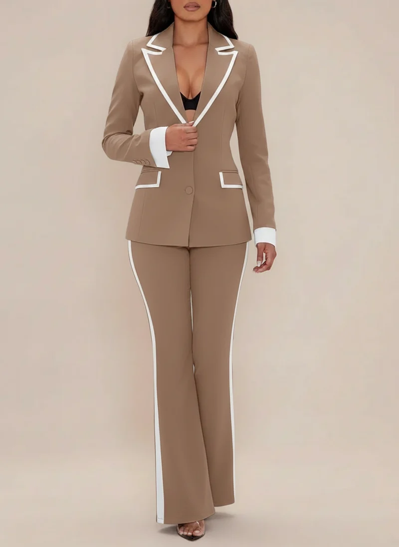 Ensemble blazer pantalon coupe large