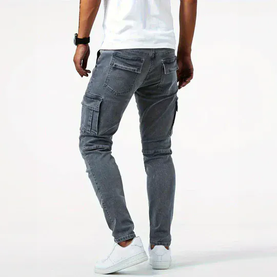 Jean Cargo en Denim Coupe Moderne