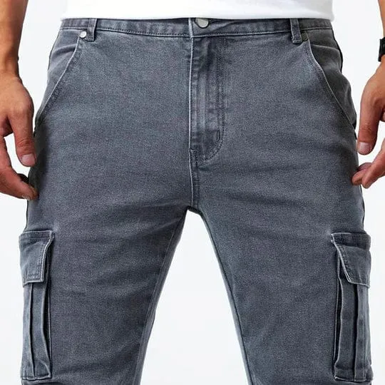 Jean Cargo en Denim Coupe Moderne