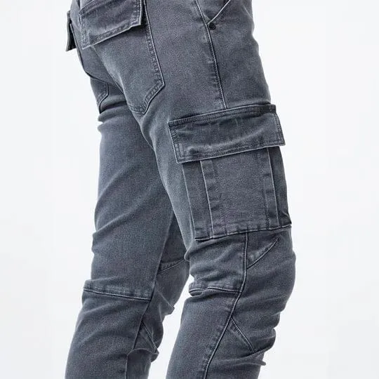 Jean Cargo en Denim Coupe Moderne