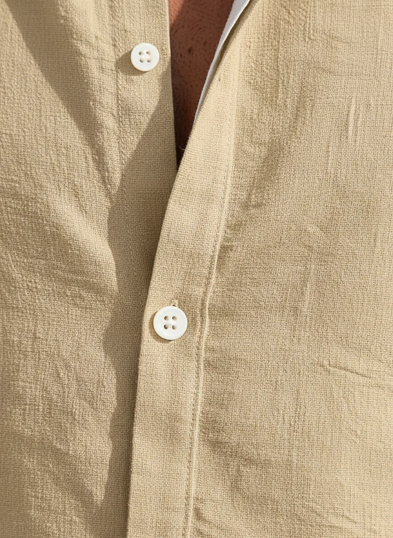 Chemise lin manches courtes