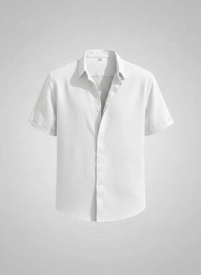 Chemise lin manches courtes