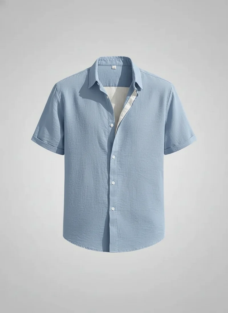 Chemise lin manches courtes