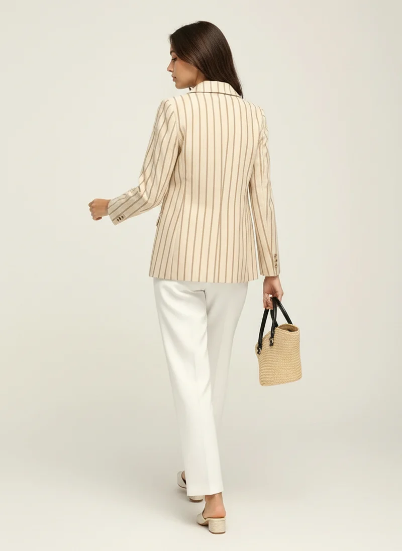 Blazer imprimé coupe droite
