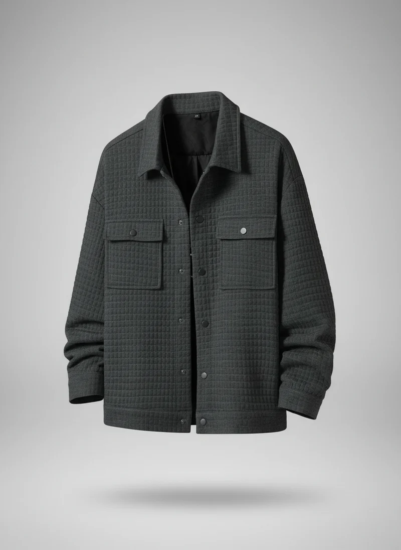 Veste texturée à poches