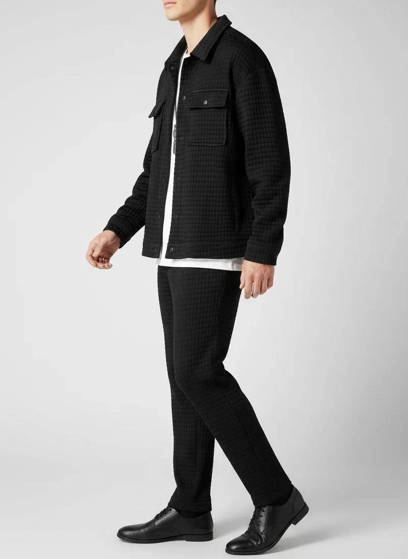 Veste texturée à poches